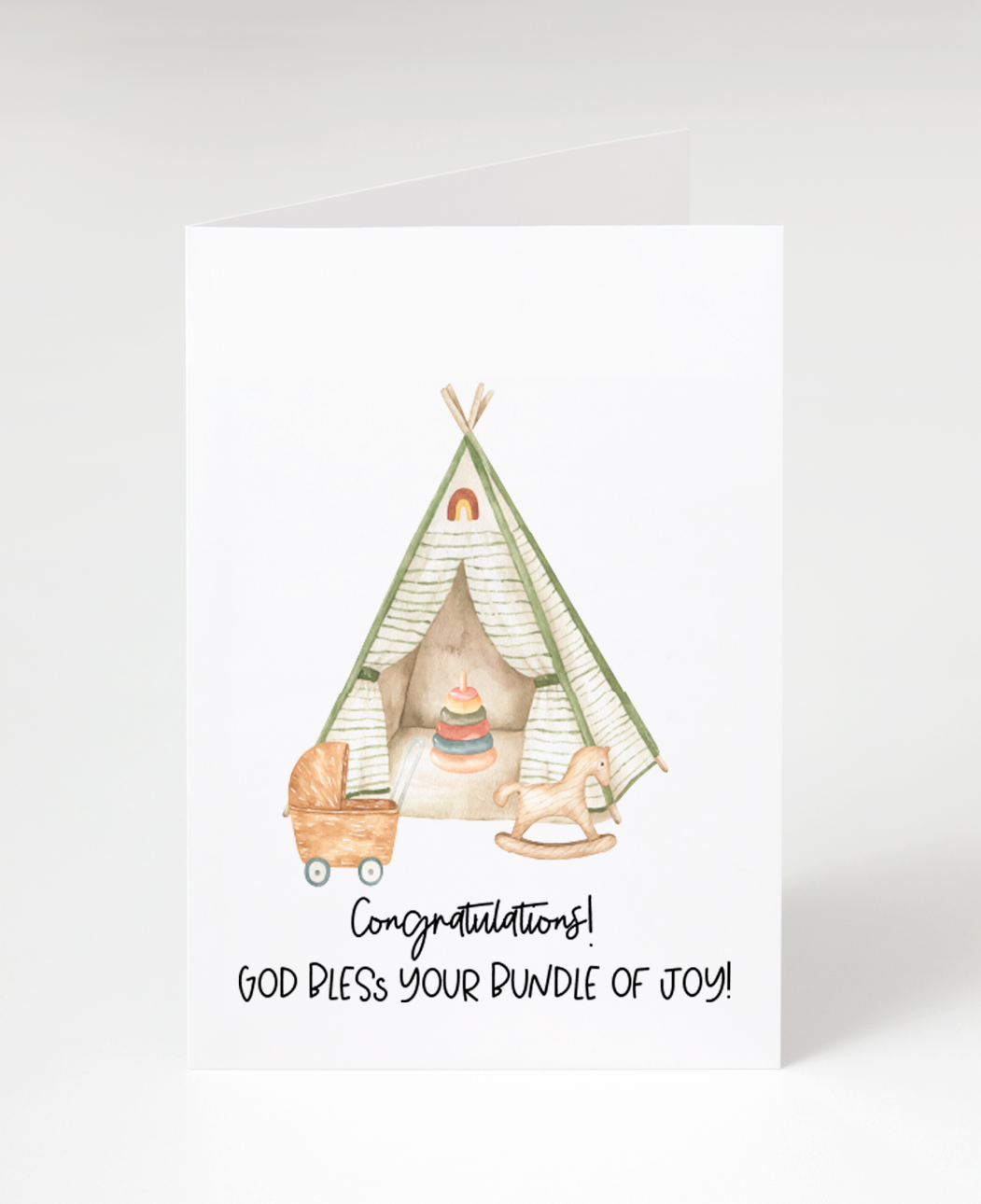 Congratulations - God bless your bundle of joy card