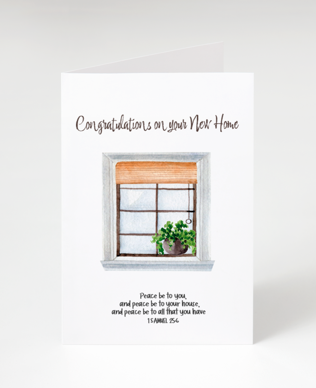 Congratulations on your new home - 1 Samuel 25:6 card