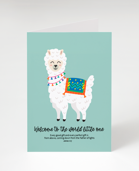 Welcome to the world little one - James 1v17 card