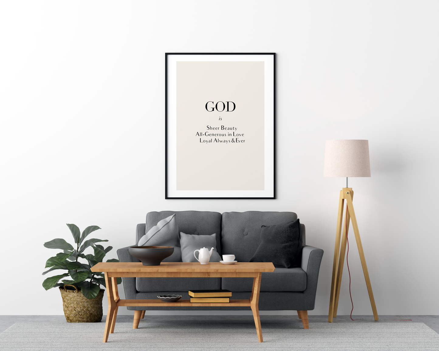 God is sheer beauty print - Faith Curated