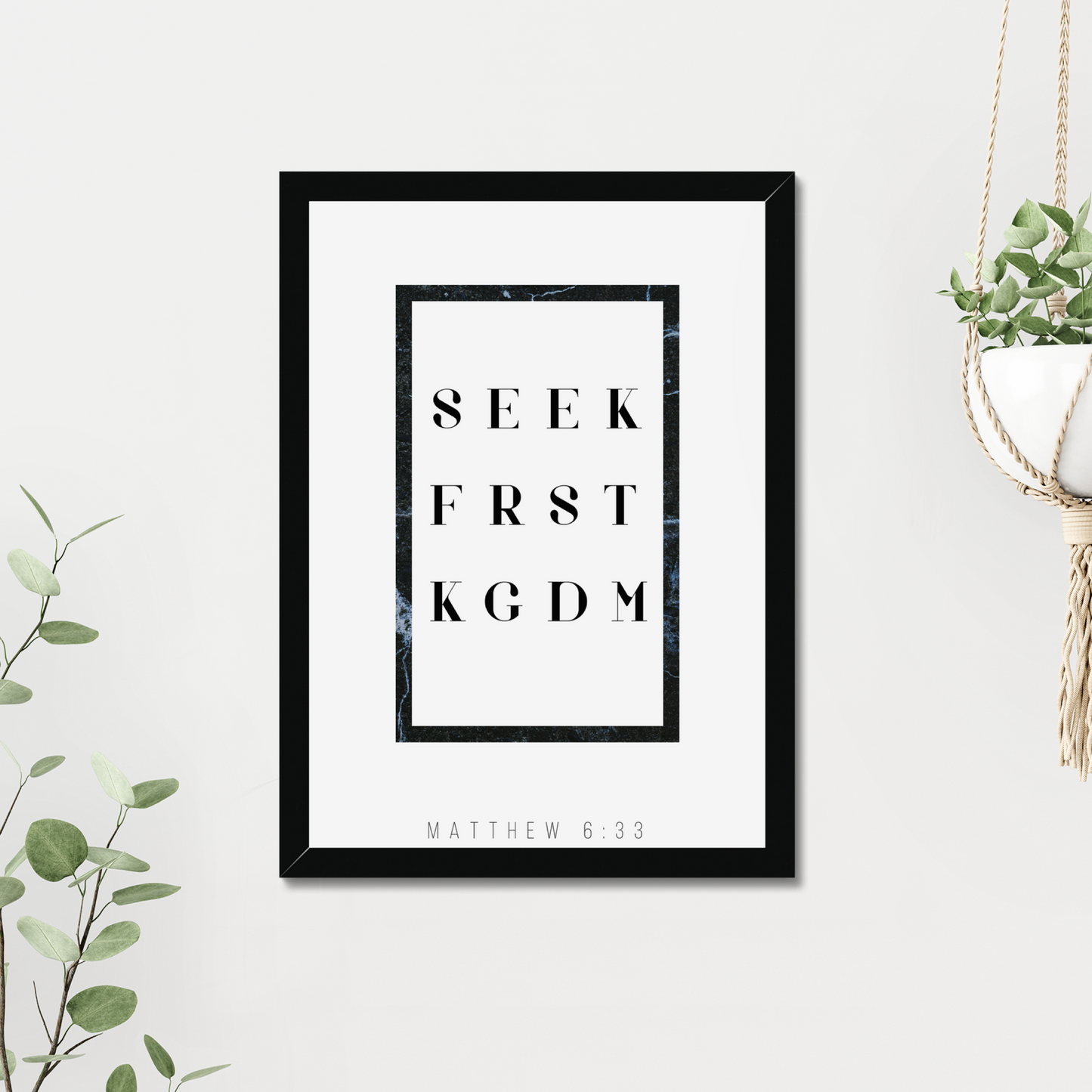 Seek first Kingdom print - Faith Curated