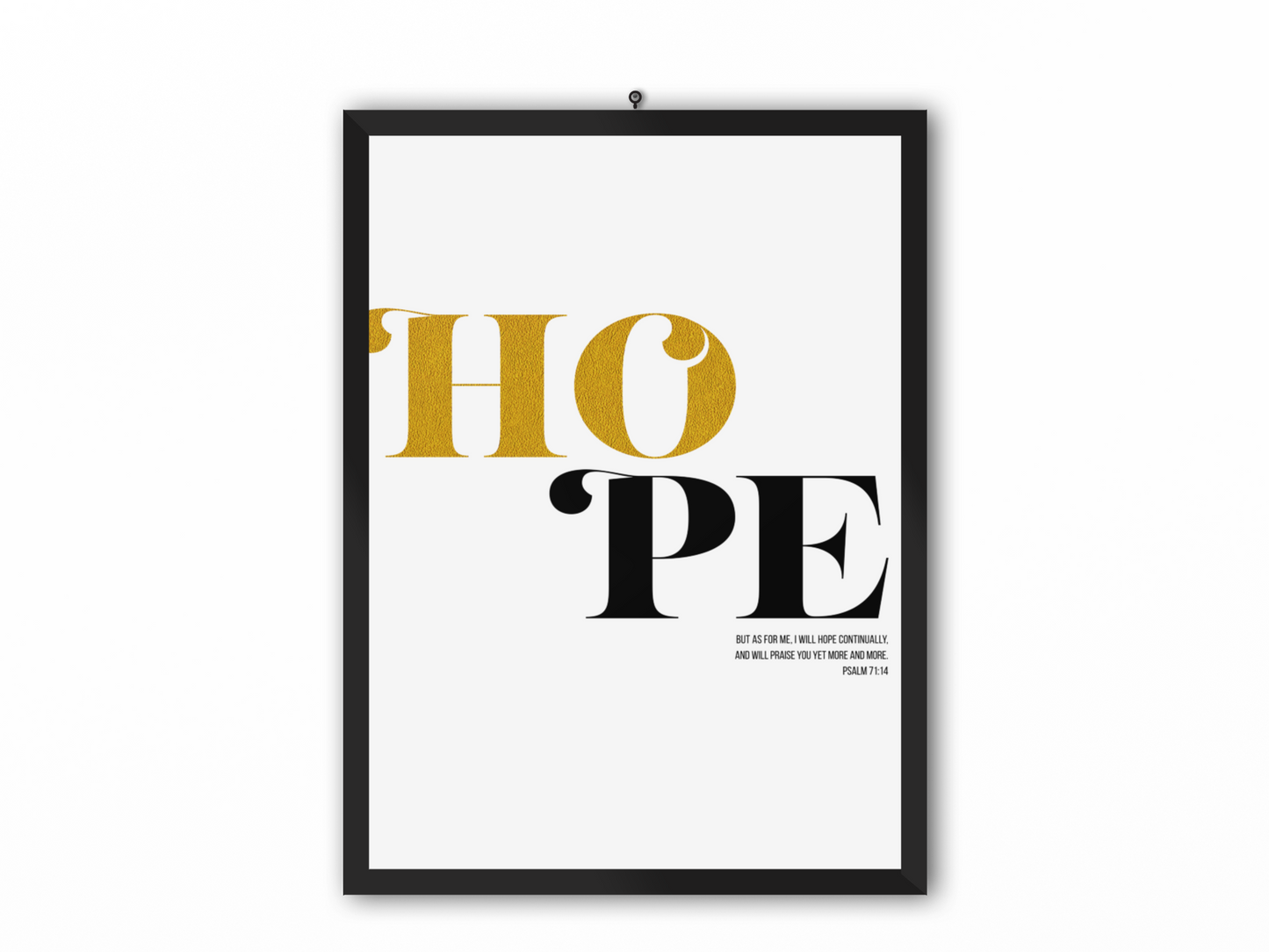 Hope - Psalm 71:14 Bible verse print - Faith Curated