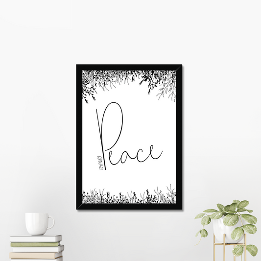 Peace floral print
