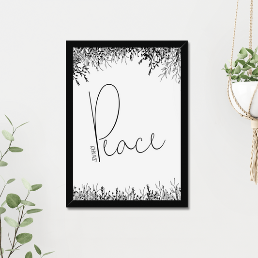 Peace floral print